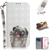 Voor Galaxy S10 Lite / A91 3D Schilderen Horizontale Flip Leren Case met Houder & Kaartsleuf & Portemonnee & Lanyard (Mopshond)