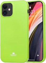 Voor iPhone 12 mini GOOSPERY JELLY TPU schokbestendig en kras beschermhoes (groen)