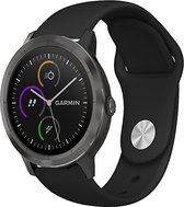 Siliconen Smartwatch bandje - Geschikt voor  Garmin Vivoactive 4 sport band - 45mm - zwart - Horlogeband / Polsband / Armband