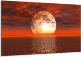 Peinture sur verre Sunset | Rouge, gris, blanc | 120x70cm 1Hatch | Tirage photo sur verre |  F000444