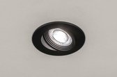 Lumidora Inbouwspot 73881 - Ingebouwd LED - 5.0 Watt - 400 Lumen - 2700 Kelvin - Zwart - Aluminium - Badkamerlamp - IP44 - ⌀ 8 cm