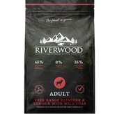 Riverwood Adult - Ultra Premium Hondenvoer - Graanvrije Hondenbrokken - 12Kg - Rendier, Hert & Wild Zwijn - Hypoallergeen