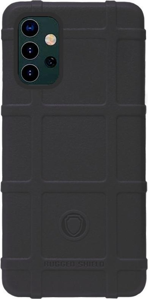 RUGGED SHIELD Rubber Bumper Case Hoesje Geschikt Voor Samsung Galaxy A32 (4G) - Zwart