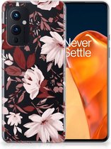 Silicone Back Case OnePlus 9 GSM Hoesje Watercolor Flowers