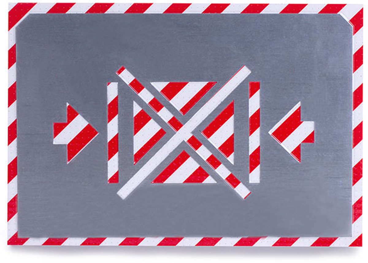 BVG Sjabloon | Verbod zijwaarts optillen | Aluminium | 100mm