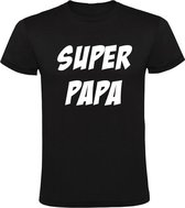 Super papa Heren t-shirt | vader | vaderdag | papa | opa | Zwart