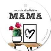 Tallies Cards - kadokaartjes  - bloemenkaartjes - Mama - Plant - set van 5 kaarten - moederdag - mama - moeder - 100% Duurzaam