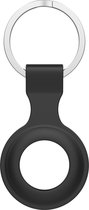 silicone ring sleutelhanger - zwart - Geschikt voor AirTag -
