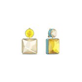 Swarovski Dames Oorknoppen Metaal - Zilverkleurig