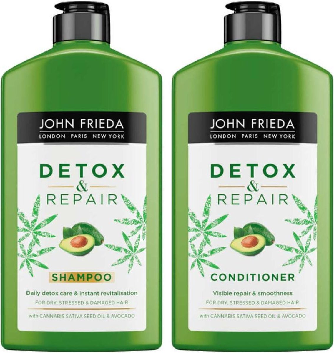 John Frieda Detox & Repair Shampoo + Conditioner Pakket