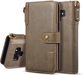 Voor Galaxy Note9 Koeienhuid Textuur Horizontale Flip Leren Case met Houder & Kaartsleuven & Portemonnee & Lanyard (Koffie)