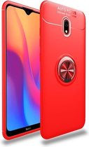 Voor Xiaomi Redmi 8A Lenuo schokbestendige TPU-beschermhoes met onzichtbare houder (rood)