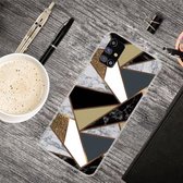 Voor Samsung Galaxy M31s Marble Shockproof TPU beschermhoes (Rhombus Golden Yellow)