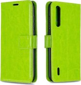 Voor Xiaomi Mi 9 Lite / CC9 Crazy Horse Texture Horizontale flip lederen tas met houder & kaartsleuven & portemonnee & fotolijst (groen)