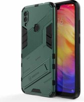 Voor Xiaomi Redmi Note 7 Punk Armor 2 in 1 PC + TPU schokbestendig hoesje met onzichtbare houder (groen)