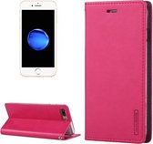 GOOSPERY BLUE MOON voor iPhone 8 Plus & 7 Plus Crazy Horse Texture Horizontale Flip Leren Case met Kaartsleuven & Portemonnee & Houder (Magenta)