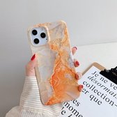 TPU-beschermhoes met marmerpatroon voor iPhone 11 Pro (oranje)