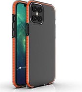 Voor iPhone 12 Pro Max TPU tweekleurige schokbestendige beschermhoes (oranje)
