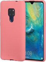 GOOSPERY SOFT FEELING Effen kleur Dropproof TPU beschermhoes voor Huawei Mate 20 (roze)