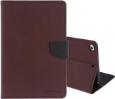 GOOSPERY FANCY DIARY Horizontale leren flip-hoes voor iPad Mini (2019), met houder en kaartsleuven en portemonnee (bruin)