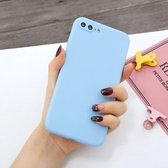 Voor iPhone 7 Plus & 8 Plus Magic Cube Frosted Silicone Shockproof Full Coverage Protective Case (Baby Blue)