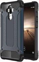 Voor Huawei Mate 9 Rugged Armor TPU + PC combinatiebehuizing (donkerblauw)