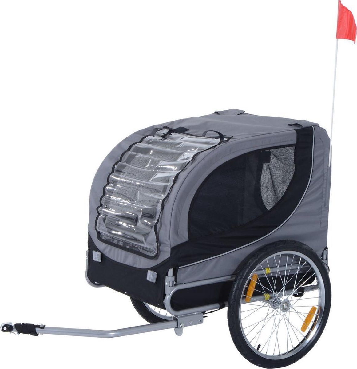 Hondenfietskar - Fietskar - Honden - 130 x 90 x 110 cm - Zwart/Grijs