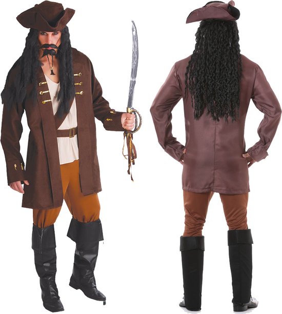 Fiestas Guirca - Volwassenkostuum Pirate Captain M (48-50)