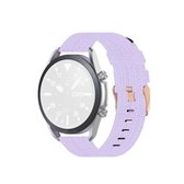Voor Galaxy Watch 3 41 mm geweven nylon getextureerde band, maat: gratis maat 20 mm (lichtpaars)