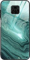 Voor Geschikt voor Xiaomi Redmi Note 9S / Note 9 Pro Marble Pattern Glass beschermhoes (DL02)