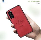 Voor Huawei P40 PINWUYO Zun-serie PC + TPU + huid Waterdicht en anti-val All-inclusive beschermende schaal (rood)