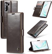 Voor Galaxy Note 10 CaseMe-003 PU + PC Business Style Crazy Horse Texture Horizontale Flip lederen tas met houder & kaartsleuven & portemonnee (bruin)