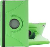 Voor Huawei MediaPad M5 8.4 inch Litchi Texture PU lederen tas met gedraaide houder & slaap- / wekfunctie (groen)