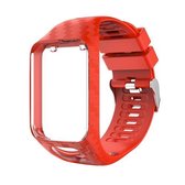Voor Tomtom 2/3 Radium Carving Texture Vervangende band Horlogeband (rood)