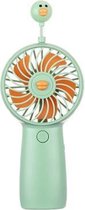 Cartoon Handheld Fan Lichtgevende USB Desktop Fan (Green Duck)