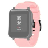 20 mm voor Huami Amazfit GTS / Samsung Galaxy Watch Active 2 / Gear Sport siliconen band (roze)