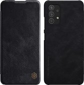 Voor Samsung Galaxy A32 4G NILLKIN QIN Series Crazy Horse Texture Horizontale Flip Leather Case met Card Slot (Black)