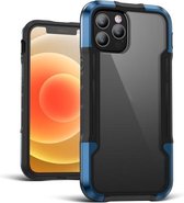 iPAKY Thunder-serie schokbestendige beschermhoes van aluminiumlegering voor iPhone 12 Pro (blauw)