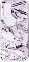 Voor Galaxy S20 Marble Pattern Soft TPU beschermhoes (wit)