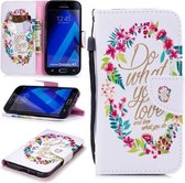 Voor Samsung Galaxy A5 (2017) Gekleurd tekeningpatroon Horizontaal Flip TPU + PU lederen tas met houder & kaartsleuven & portemonnee & draagkoord (doen wat je leuk vindt)