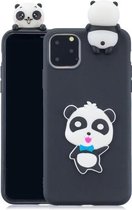 Voor iPhone 11 3D Cartoon Pattern Shockproof TPU beschermhoes (Blue Bow Panda)