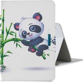 Voor 7 inch Tablet PC Universele Gekleurde Tekening Horizontale Flip PU Lederen Case met Houder & Kaartsleuf (bamboe Panda)