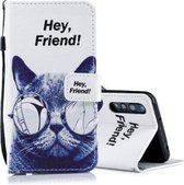 Cool Cat Pattern Horizontale Flip Leren Case voor Huawei P20 Pro, met houder & kaartsleuven & portemonnee