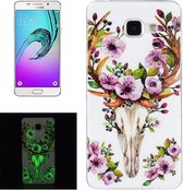 Voor Galaxy A5 (2016) / A510 Noctilucent Sika Deer Pattern IMD Vakmanschap Soft TPU Cover Case