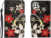 Voor Huawei P40 Lite Gekleurde Tekening Horizontale Flip Leren Case met Houder & Kaartsleuf & Portemonnee (Saffloer)