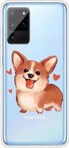 Voor Samsung Galaxy Note 20 schokbestendig geschilderd TPU beschermhoes (Love Corgi)