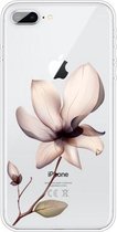 Voor iPhone 8 Plus / 7 Plus Gekleurd tekeningpatroon Zeer transparant TPU beschermhoes (Lotus)
