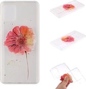 Voor Huawei Y5p Gekleurd tekeningpatroon Transparant TPU beschermhoes (bloem)