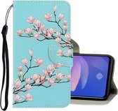 Voor Vivo V17 Pro 3D Gekleurde Tekening Horizontale Flip PU Leren Case met Houder & Kaartsleuven & Portemonnee (Magnolia)