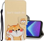 Voor Huawei Honor 8X 3D Gekleurde Tekening Horizontale Flip PU Lederen Case met Houder & Kaartsleuven & Portemonnee (Shiba Inu)